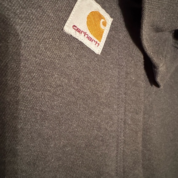 Carhartt 1/4 zip Dark Gray Sweatshirt with Logo 3XL - Picture 2 of 4